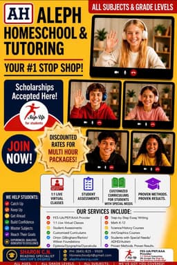 Aleph Homeschool and Tutoring LLC, Tutoring provider