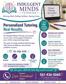 Indulgent Minds Tutoring, Tutoring provider