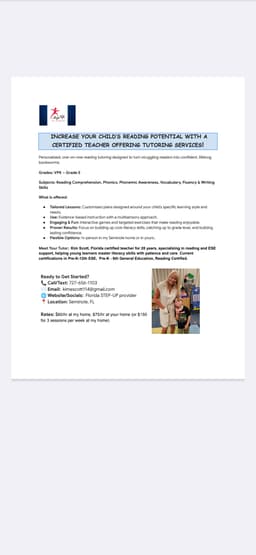 Kim Scott, Tutoring provider