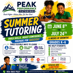 Peak Performance Tutoring, Tutoring provider