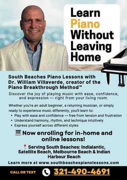 South Beaches Piano Lessons, Arts & Music provider