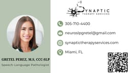 Synaptic Therapy Services, Therapy provider