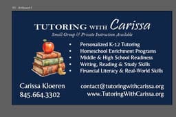 Tutoring with Carissa, Tutoring provider